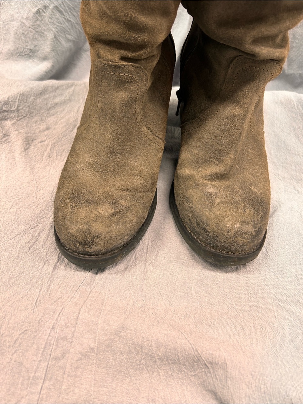 Aldo Elinna Over The Knee Suede Knee-High Boots in Grey - Picture 9 of 14
